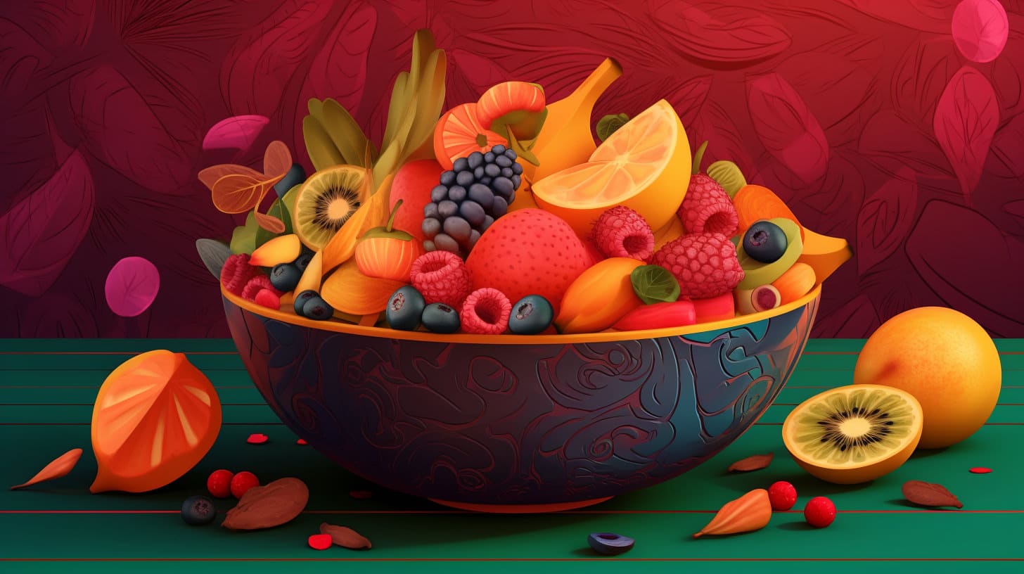 Intuitives Essen: Früchte in einer Schale